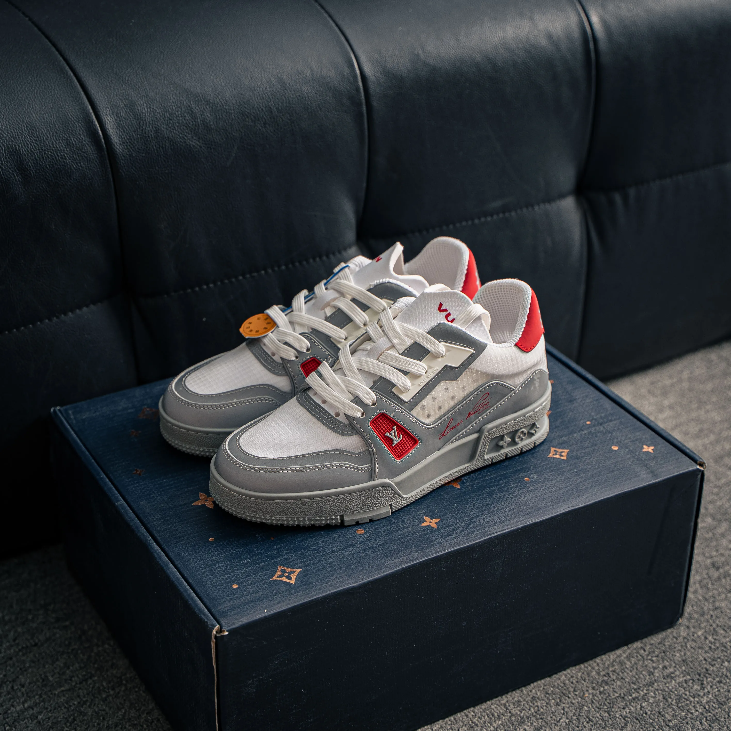 【YS 】 Premium LOUIS VUITTON LV Trainer CUP Mesh Breathable Shoes ✦ ， 37 Series ✦ + Shoes